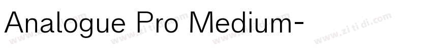 Analogue Pro Medium字体转换